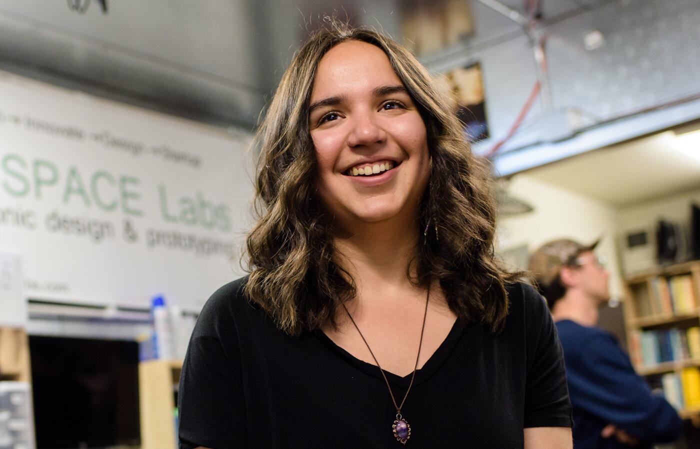 Girl smiling
