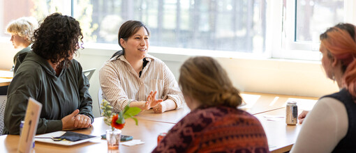 OSU-Cascade students sitting at a table