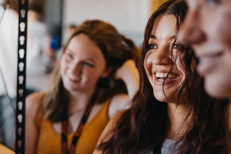 Students smiling
