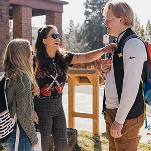 OSU-Cascade students laughing outside