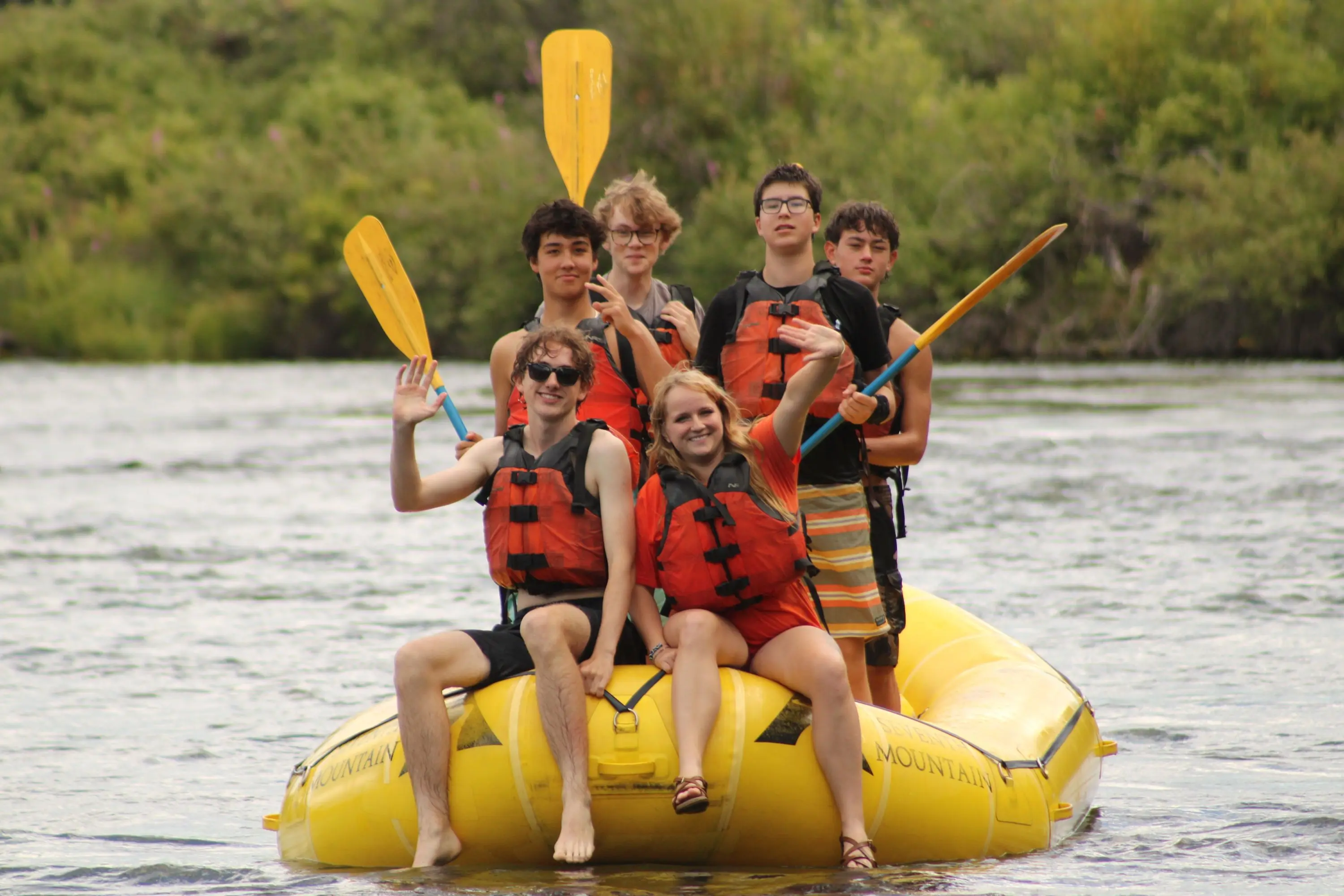 Summer Academy campers and staff raft the Deschutes River