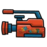 Camcorder with Dam Creative logo on it