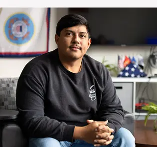 Student veteran Lucas Amaya is studying psychology at OSU-Cascades.