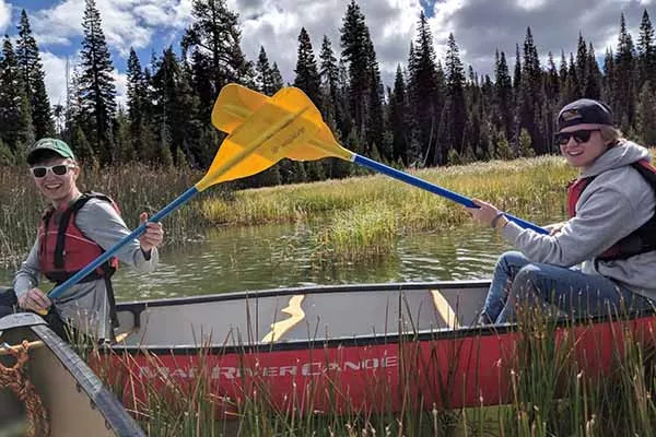 canoeing at lava lake