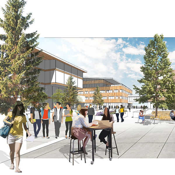 architectural illustration of future innovation district