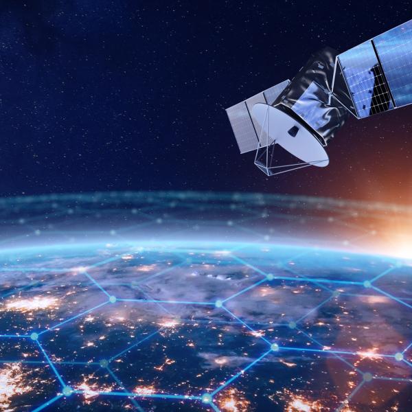 graphic of satellite in space
