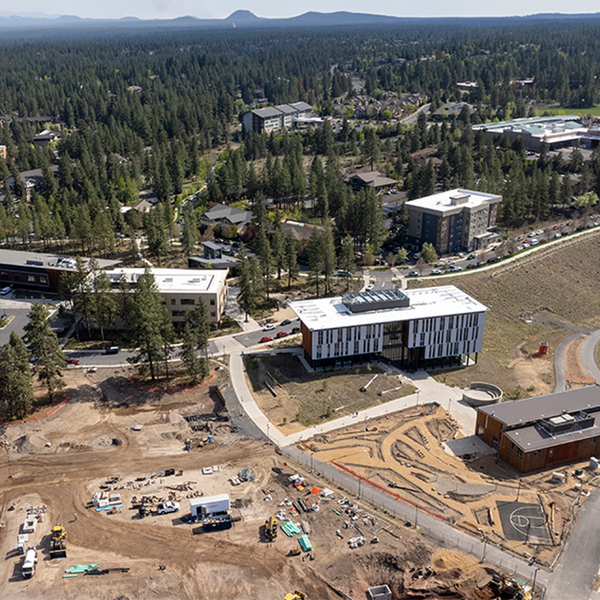 aerial photo of campus